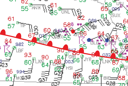 23Z Surface Map