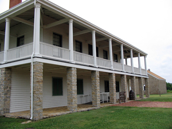 Reconstructed post hospital at Fort Scott, Kansas